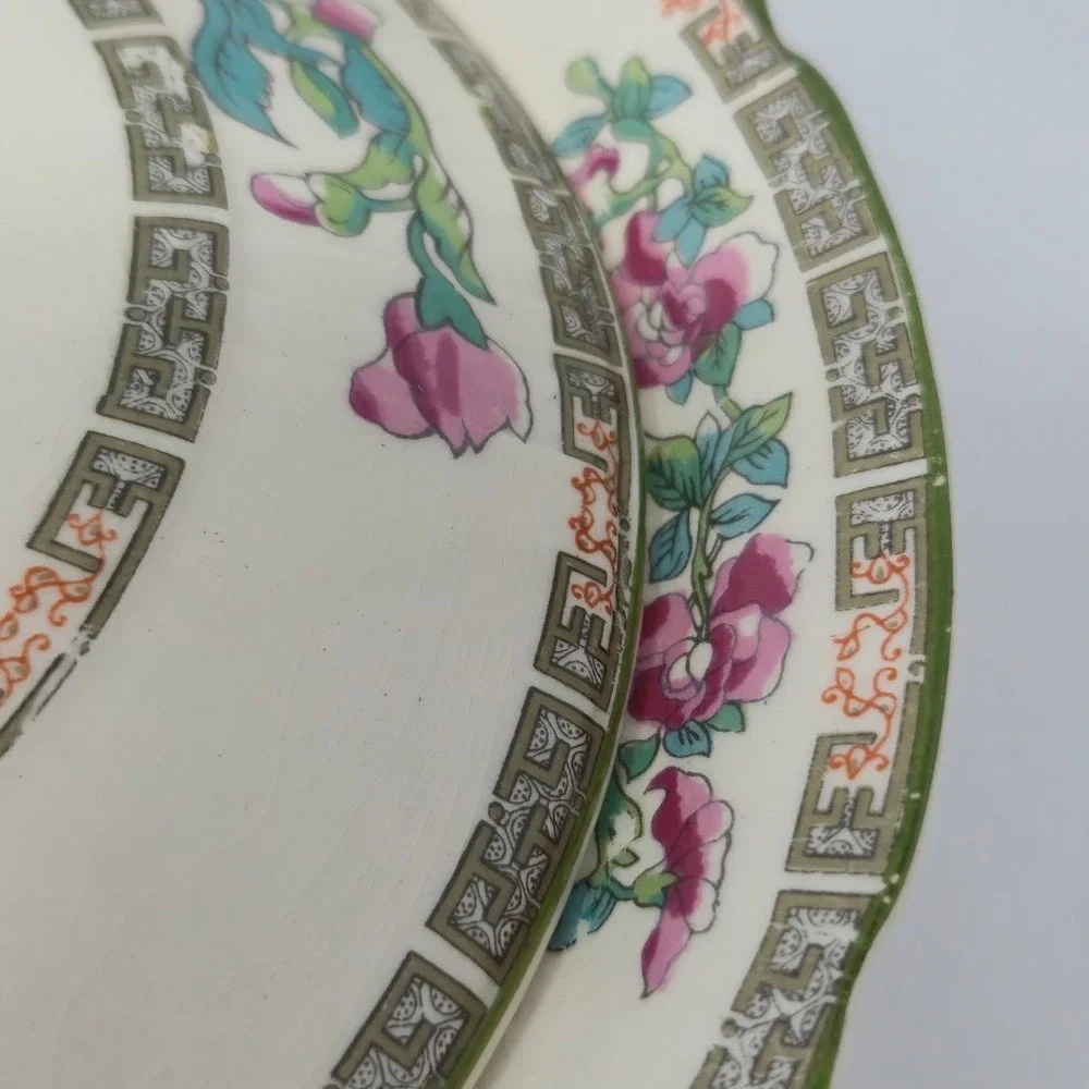 Vintage Myott Staffordshire Indian Tree Round Covered Vegetable Dish Tureen 10
